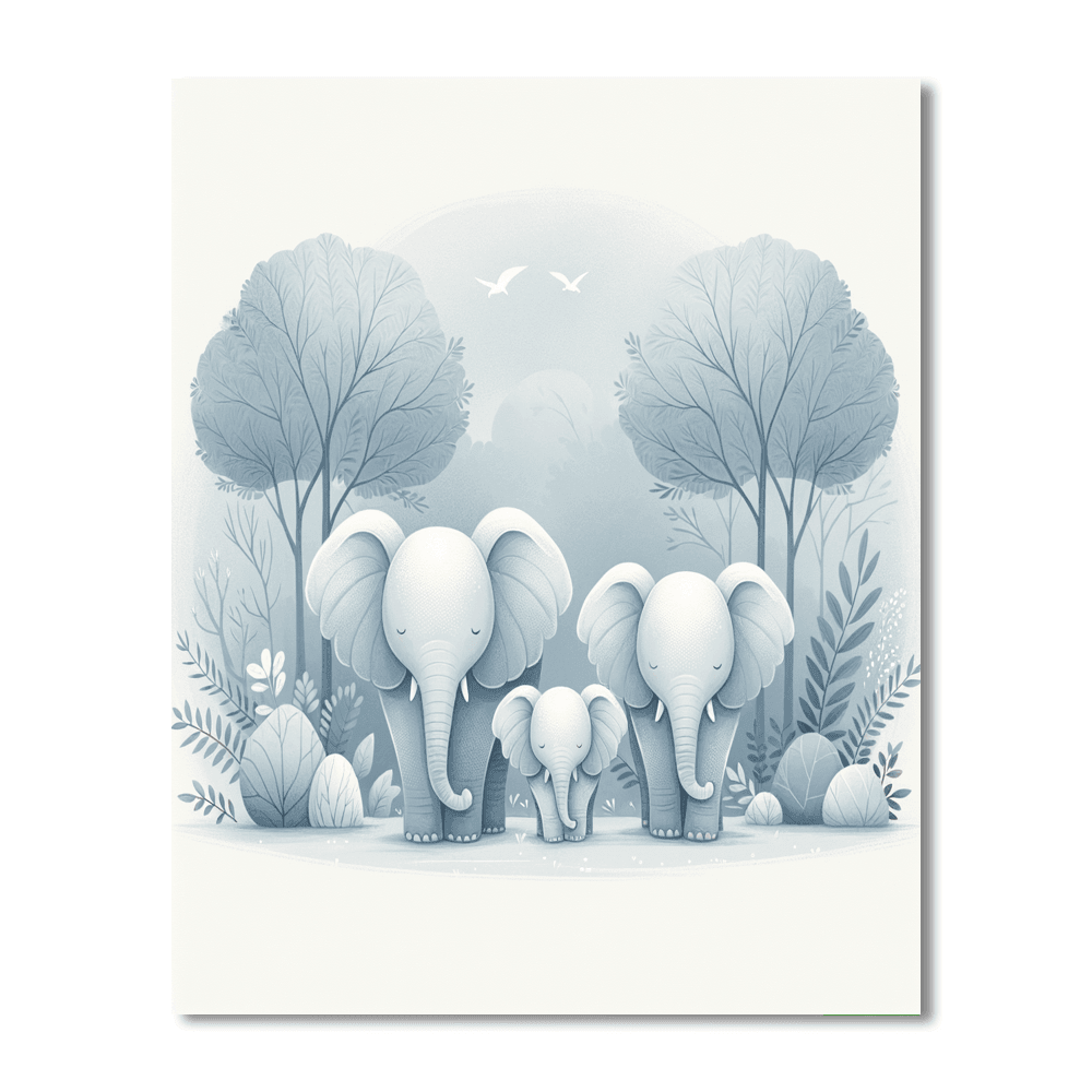 Gentle Elephant Reverie Paint By Number