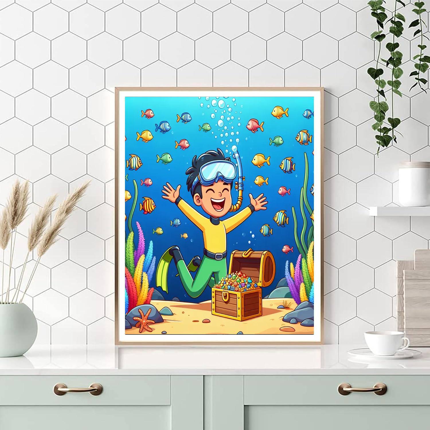 Ocean Explorer's Treasure Painting By Numbers Kit