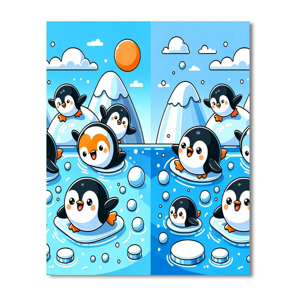 Adventure With Penguins Paint By Numbers Art