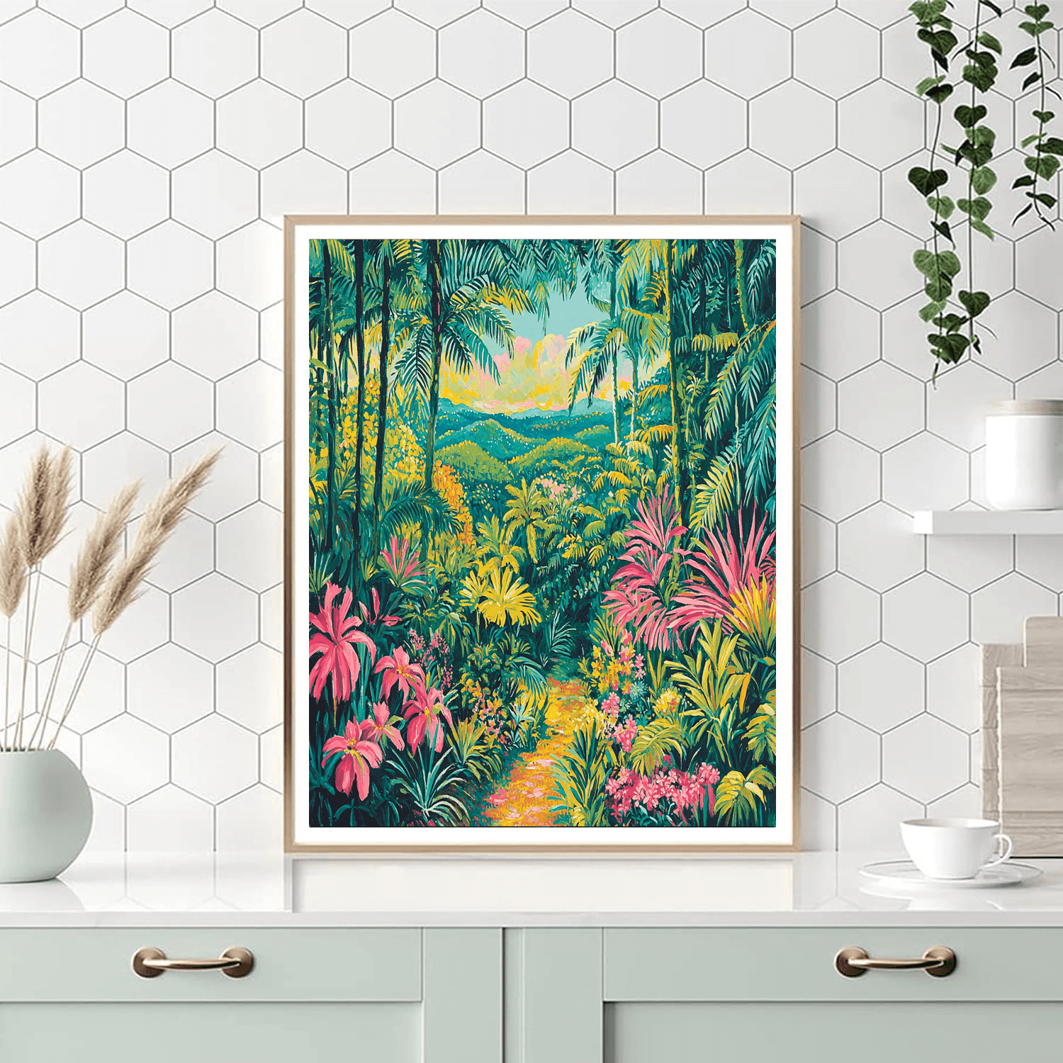 Henri Rousseau Inspired Exotic Tropics  Paint By Numbers