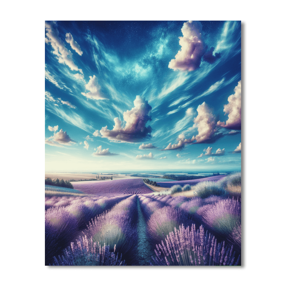 Idyllic Lavender Fields Paint By Numbers