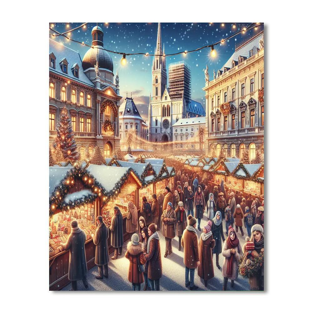 Zagreb Advent - Zagreb, Croatia Paint By Numbers Art