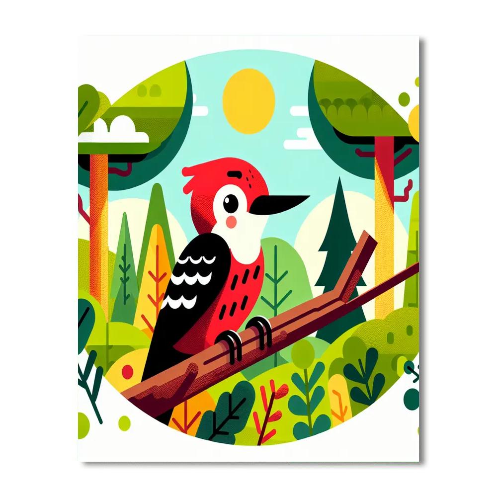 Wandering Woodpecker Numbered Painting Kits