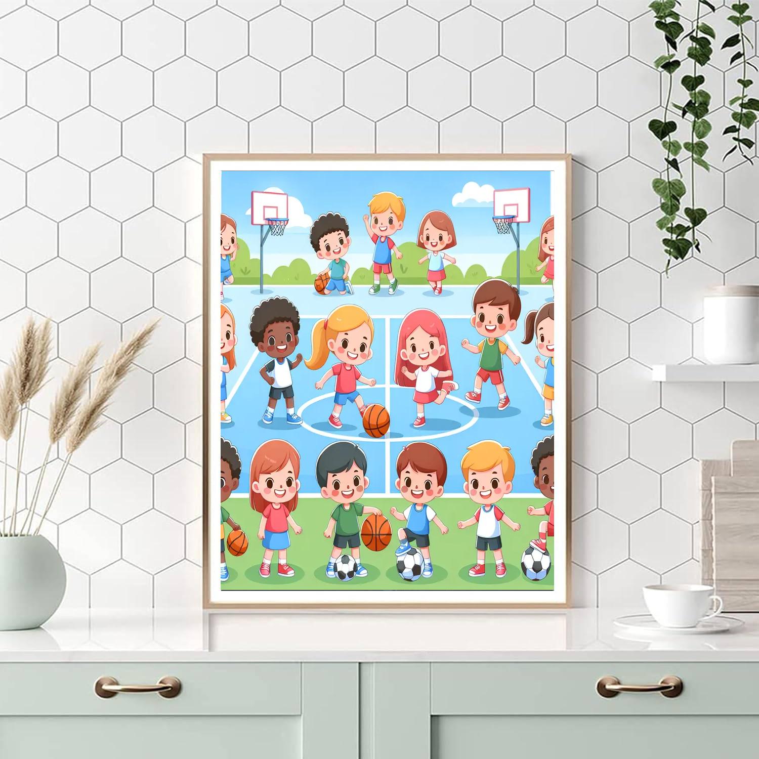 Happy Sports Day Paint By Numbers Art