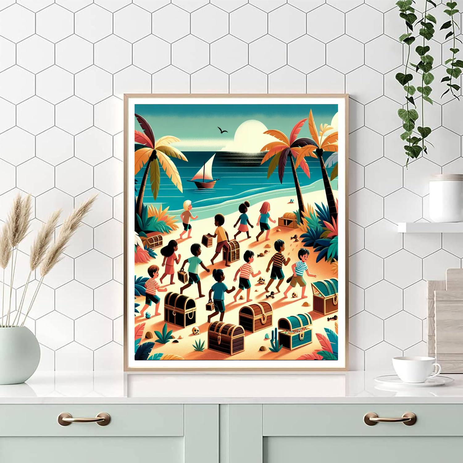 The Great Treasure Hunt Number Painting