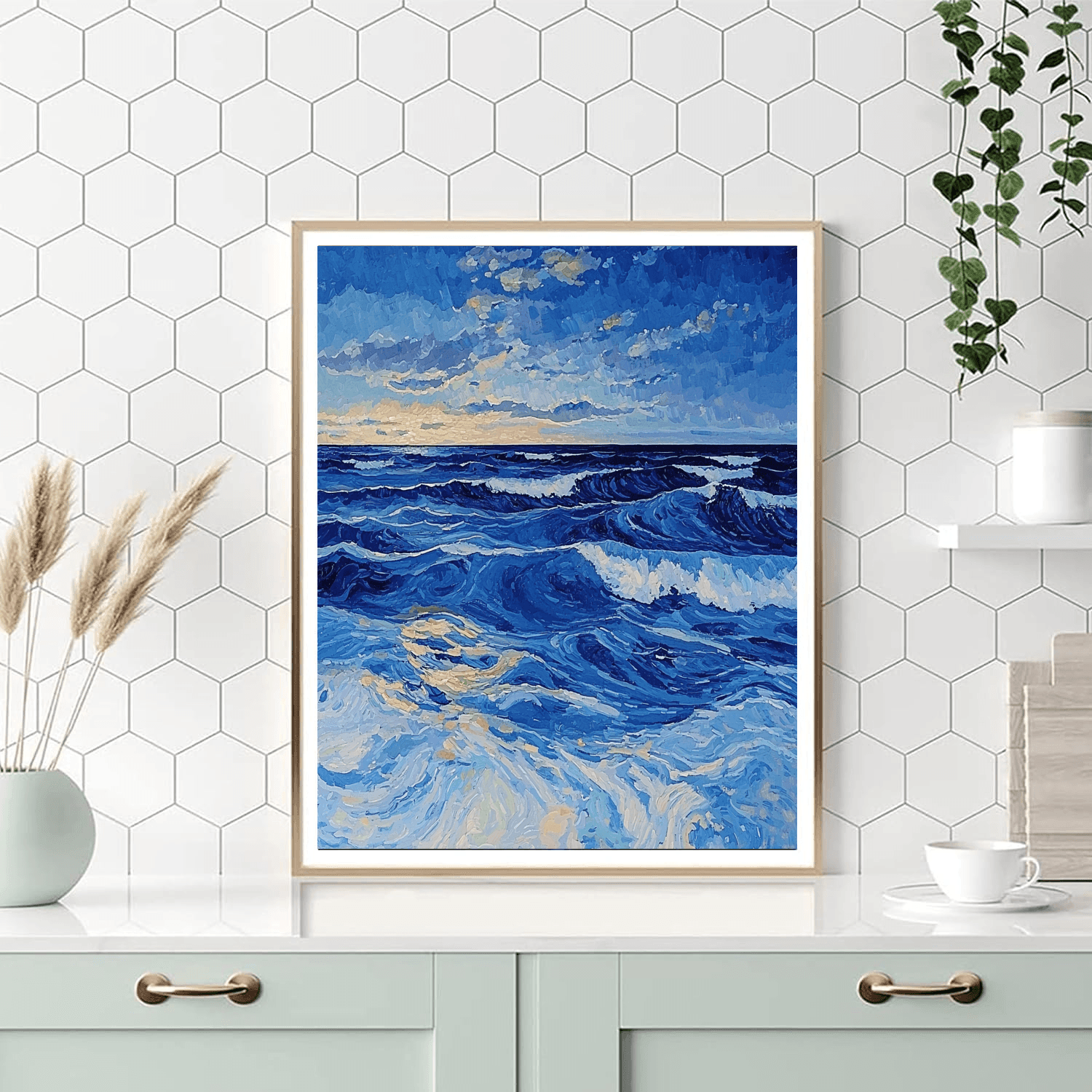 Wassily Kandinsky Inspired Abstract Ocean Whisper  Paint By Numbers Kits