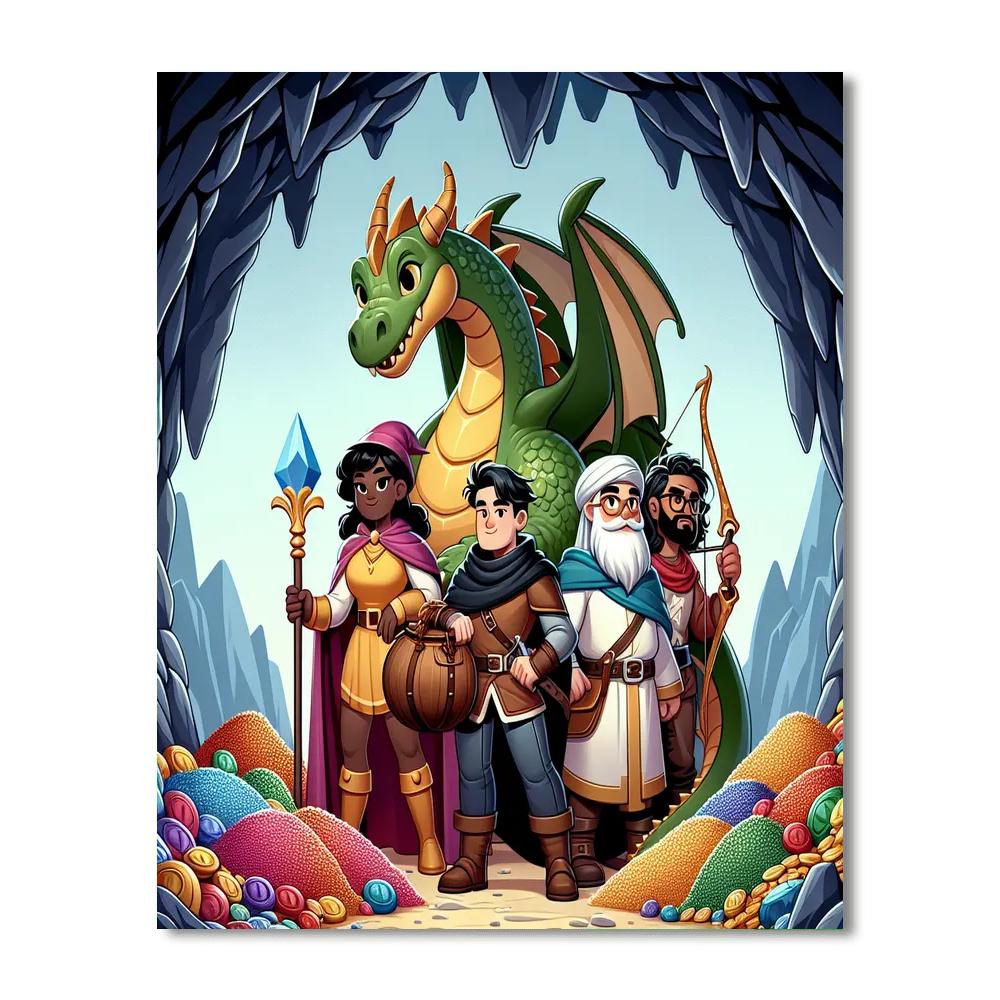 Dragon's Cave Quest Paint By Numbers