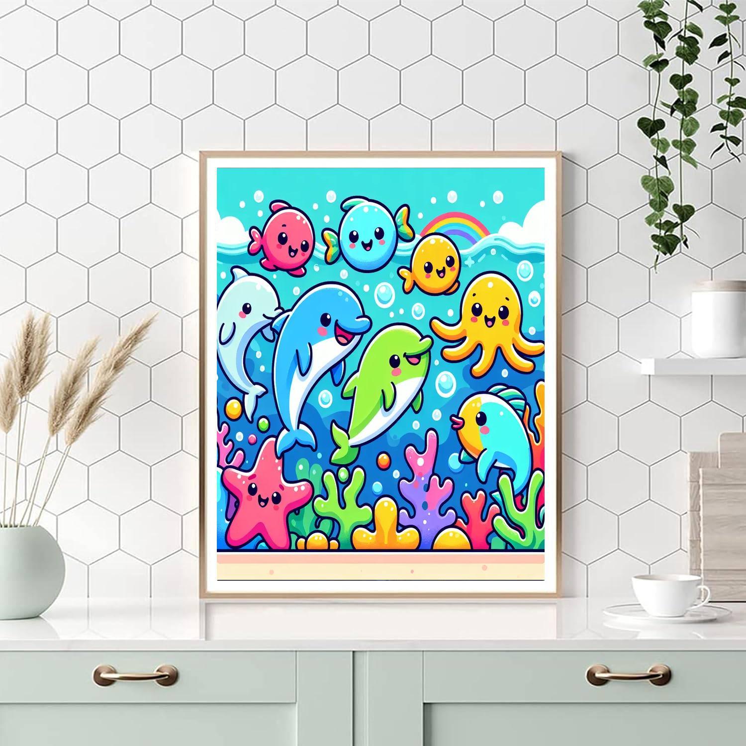 Magical Ocean Party DIY Paint By Numbers