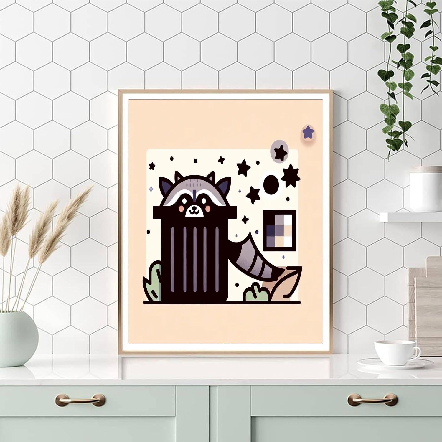 Witty Raccoon DIY Paint By Numbers