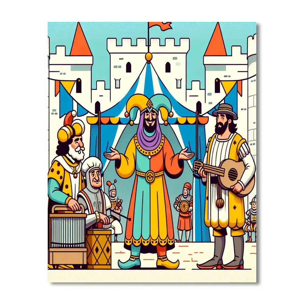 Joyous Medieval Festival Number Painting