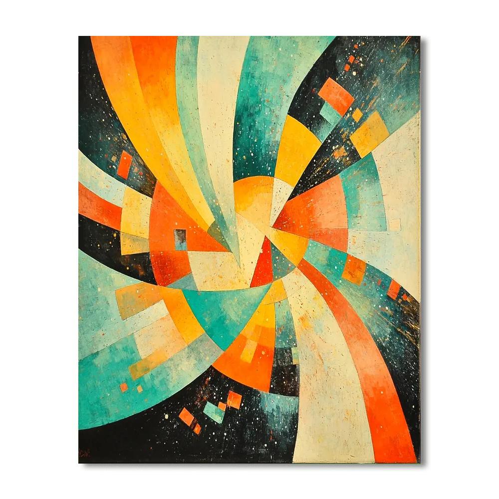 Kazimir Malevich Inspired Energetic Horizons  Numbered Painting Kits