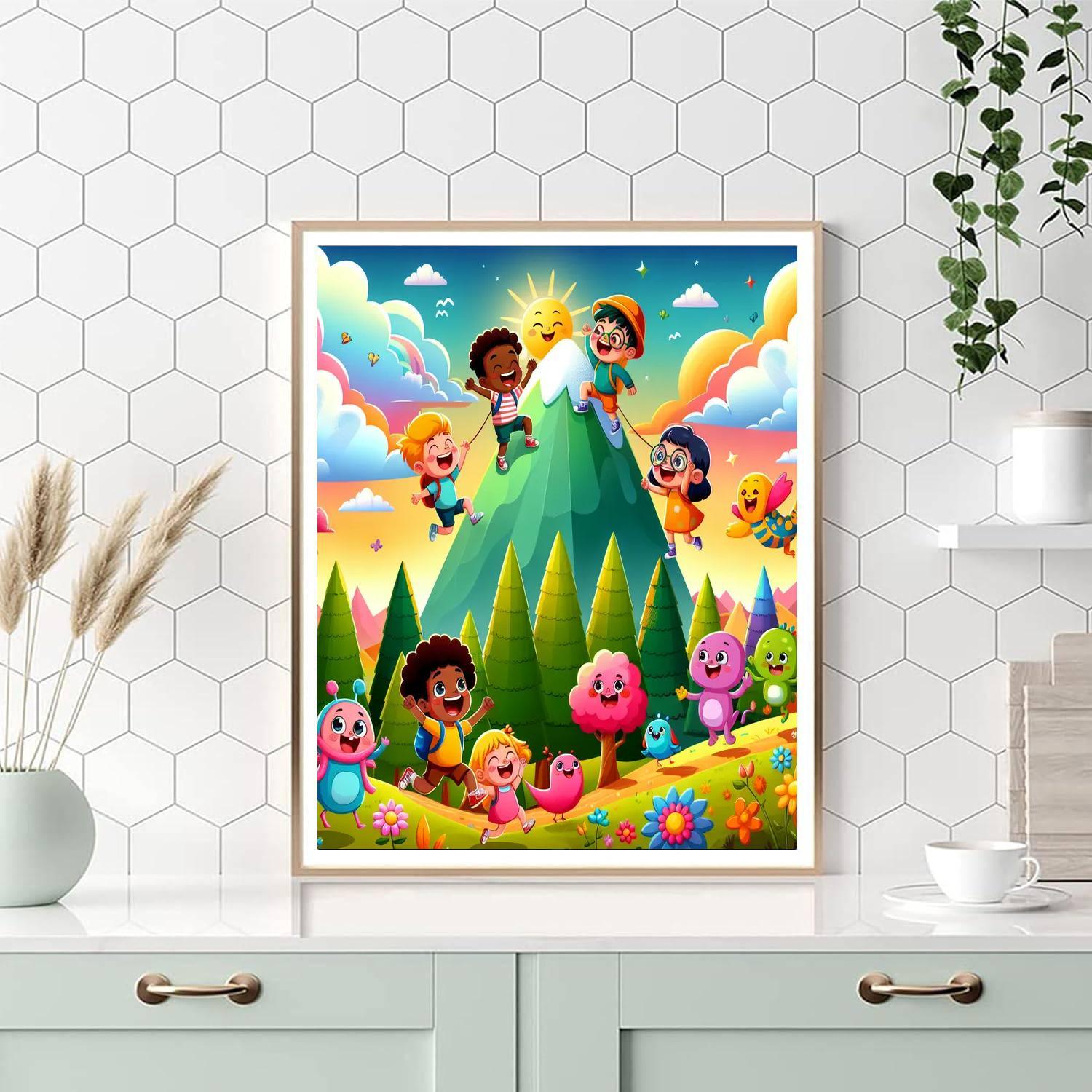 Magical Mountain Climb Paint By Numbers Art