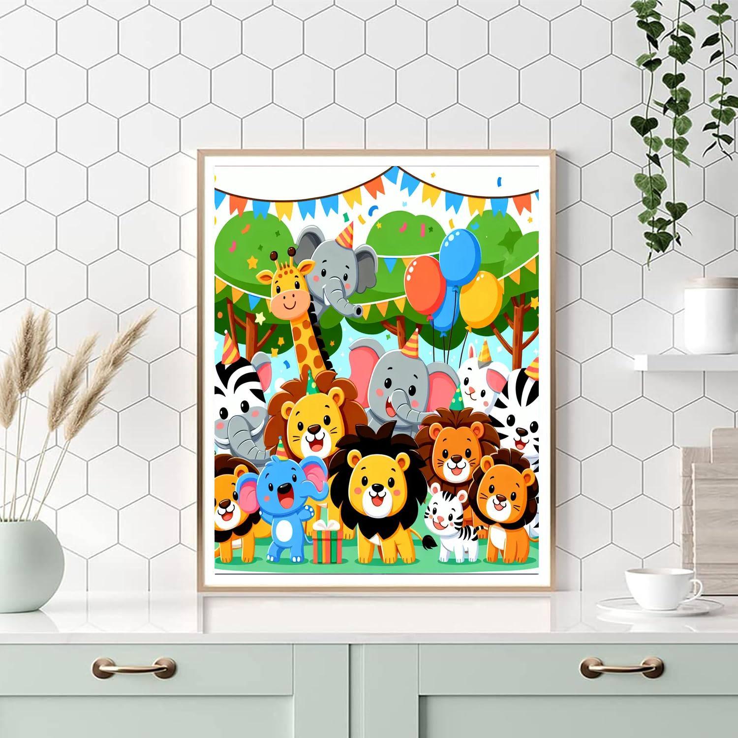 Wonderful Wild Animal Party Paint By Numbers Kits