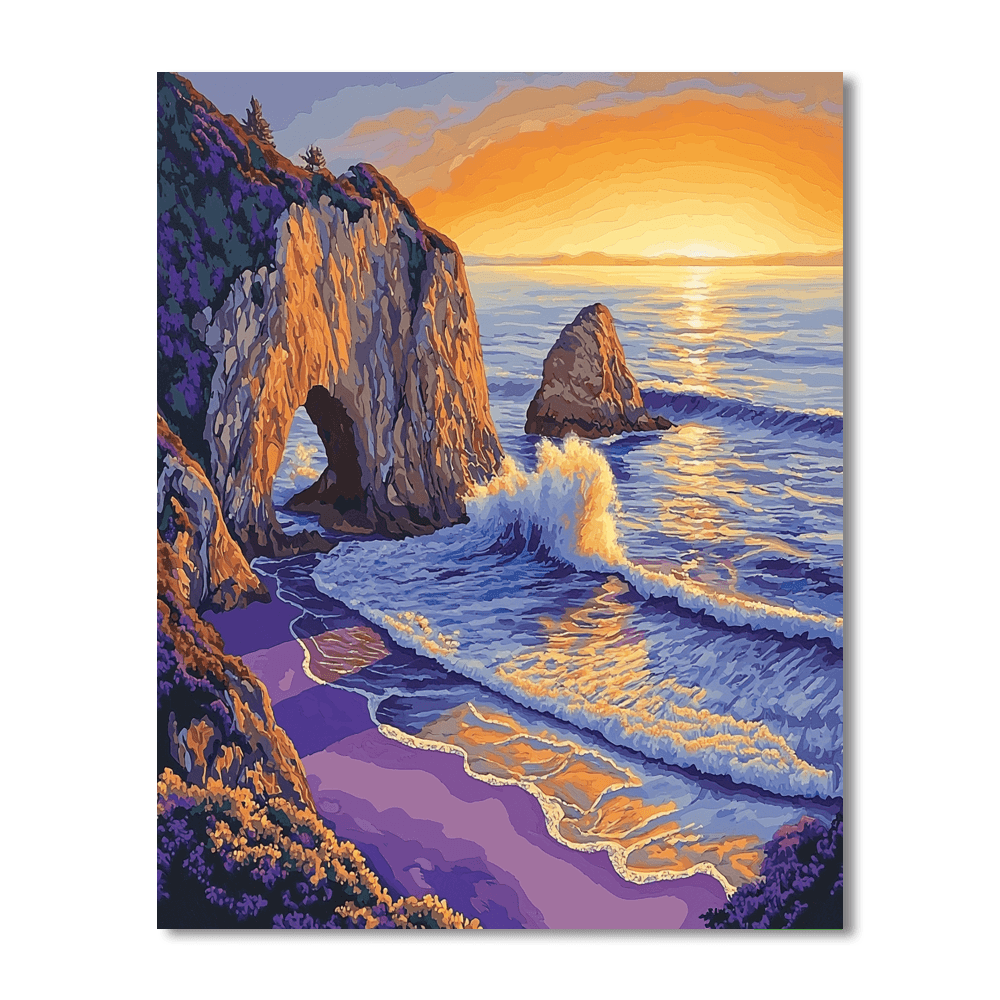 Pfeiffer Beach's Purple Sands Paint By Numbers Kits
