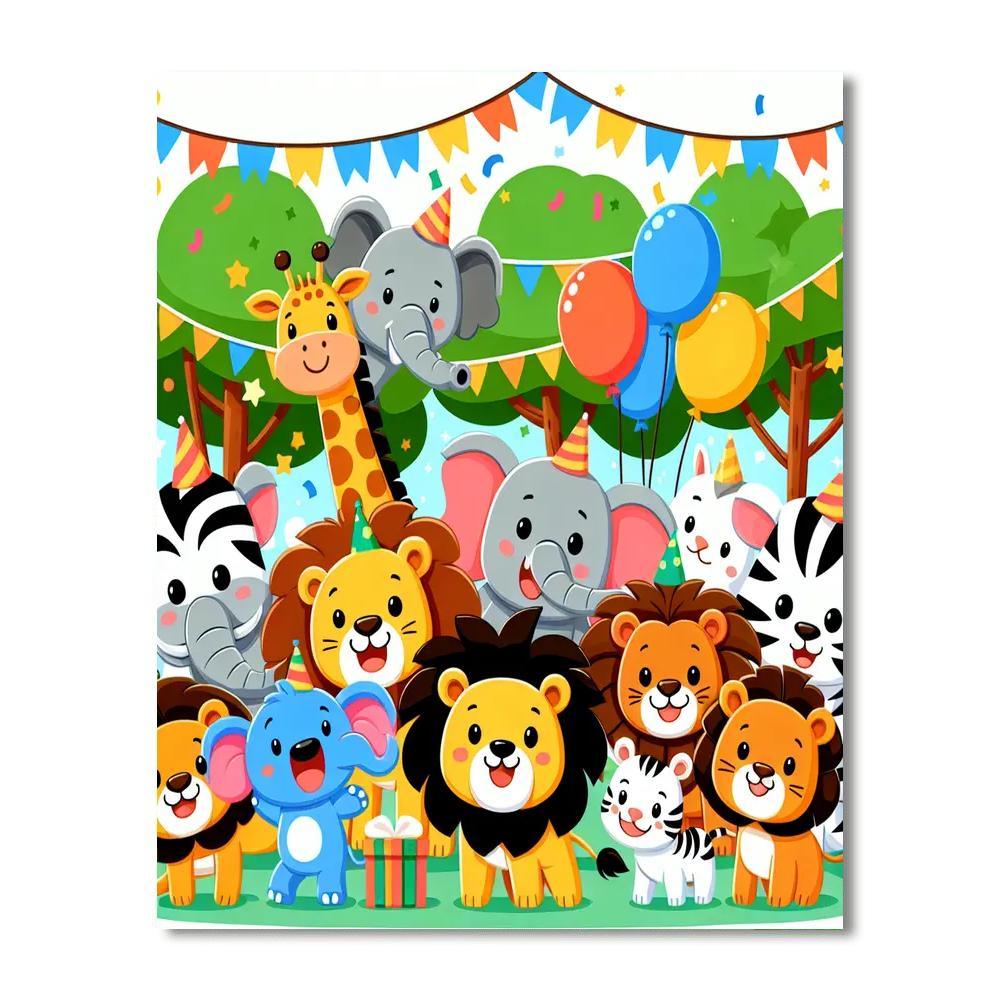 Wonderful Wild Animal Party Paint By Numbers Kits