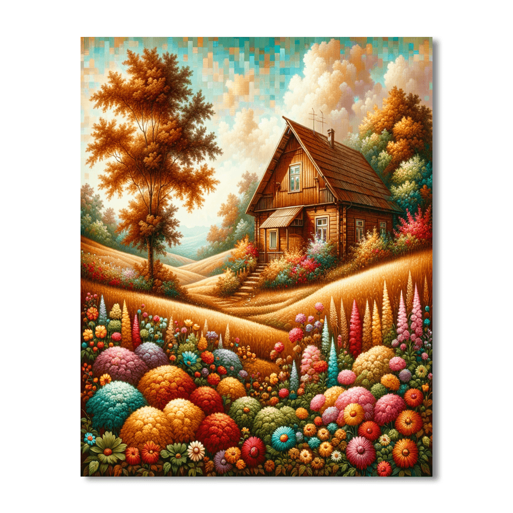 Charming Rustic Home DIY Paint By Numbers