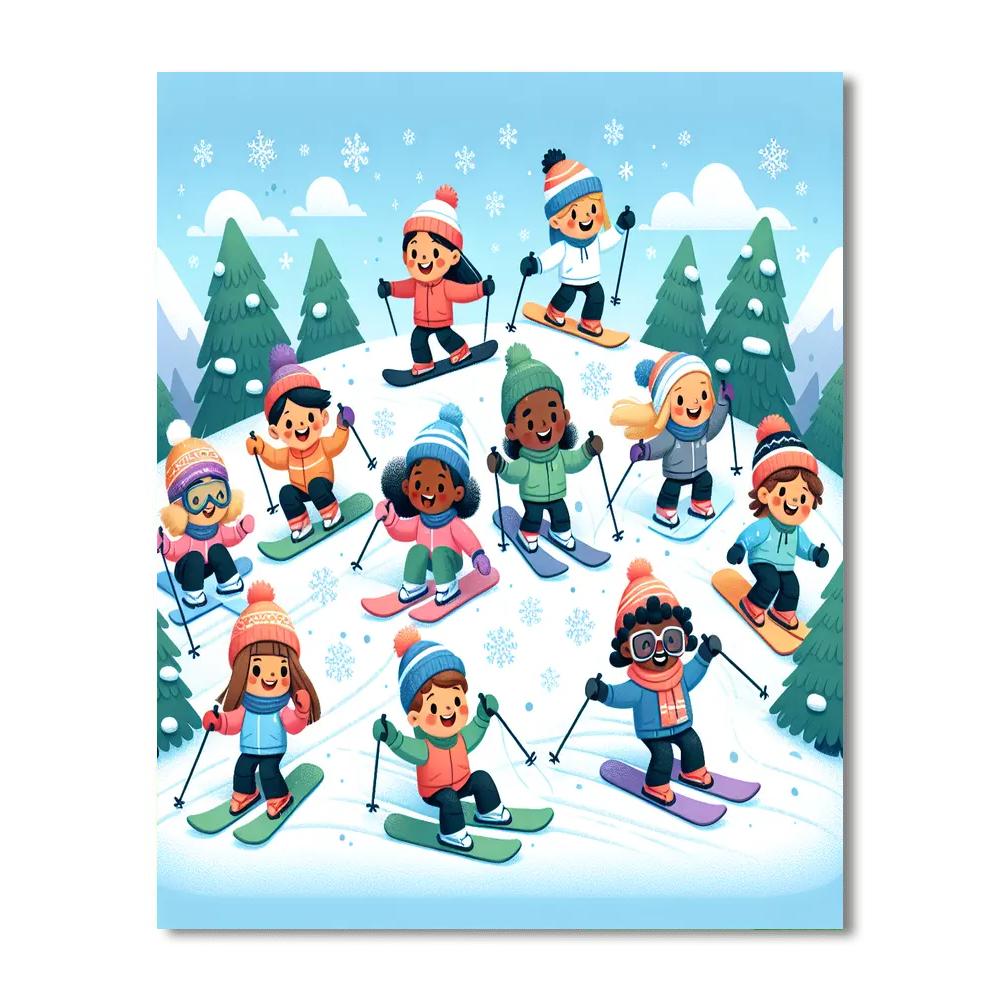 Arctic Snow Sports Festival Paint By Numbers