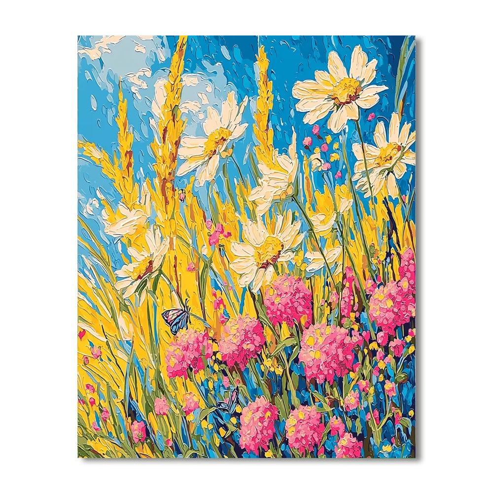 Vincent Van Gogh Inspired Exuberant Wildflower Meadow  Paint By Numbers