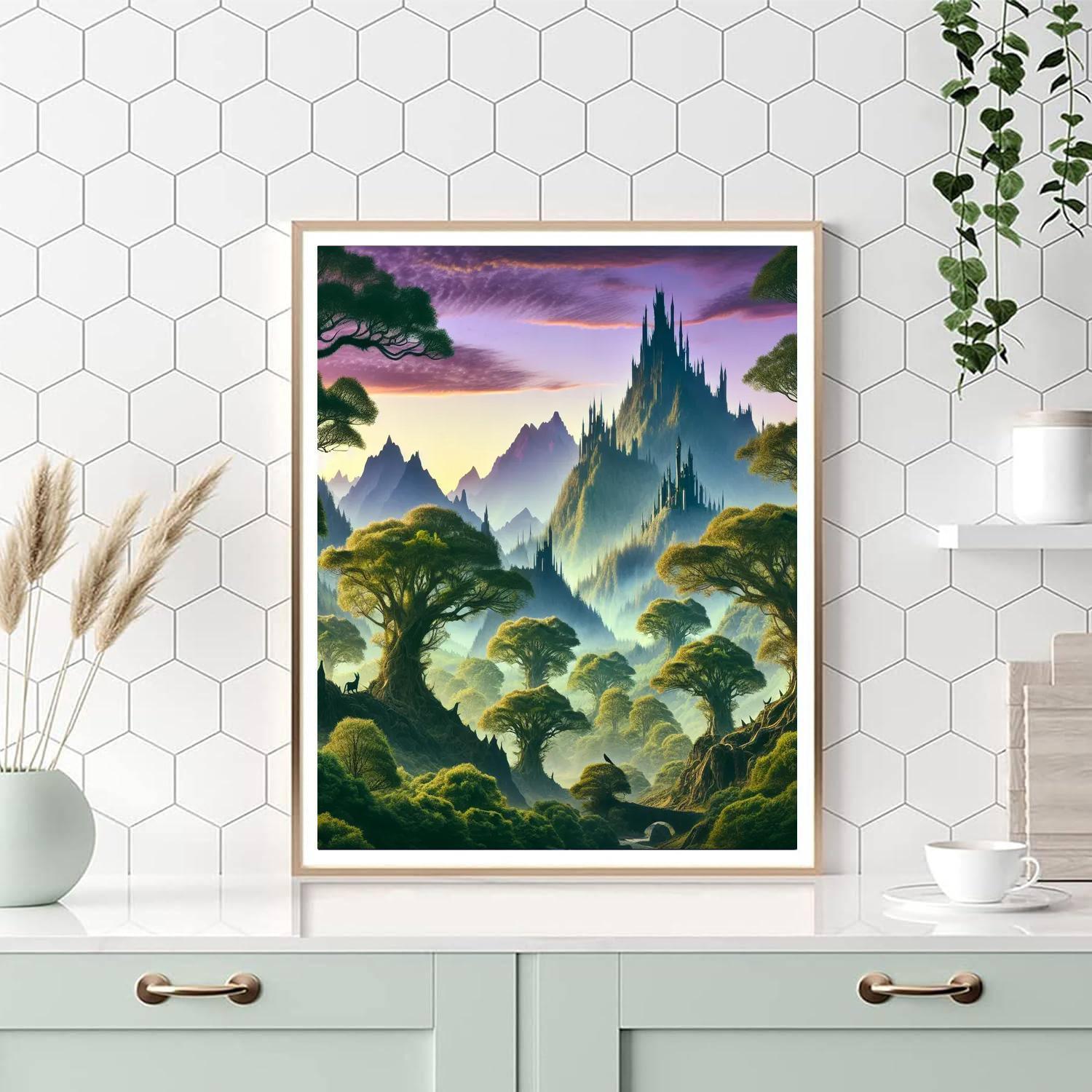 Fantasy Realm Voyage Number Painting