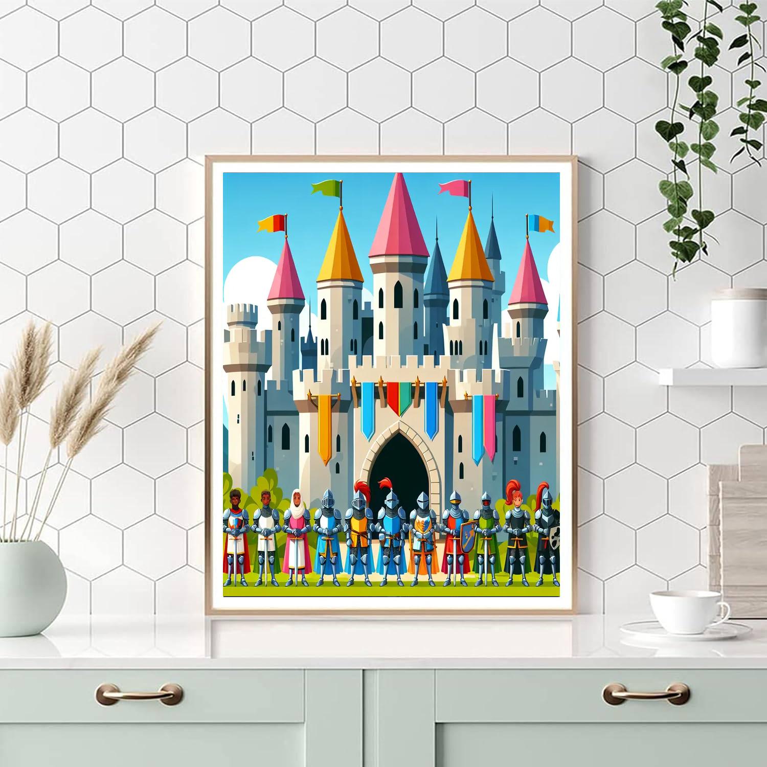Fantasy Castle Conquest Number Painting