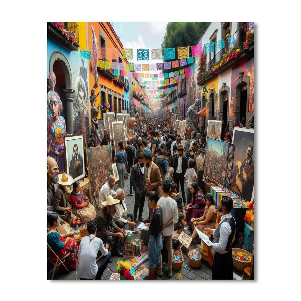 Frida Kahlo Festival Painting Number Kit