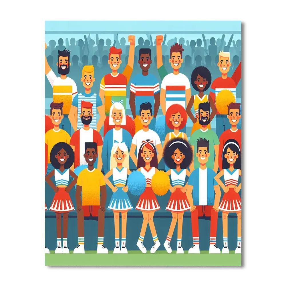 Bubblegum Cheer Squad DIY Paint By Numbers