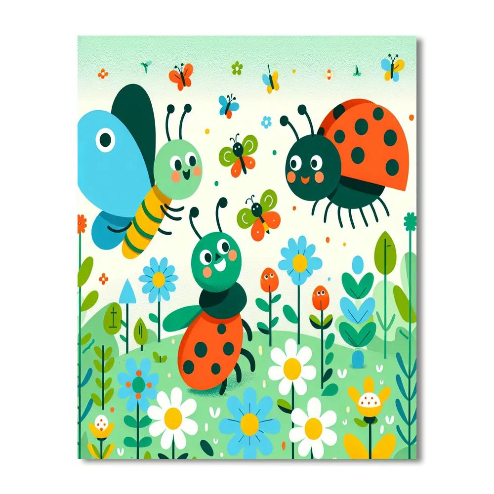 Insects In The Garden Painting Number Kit