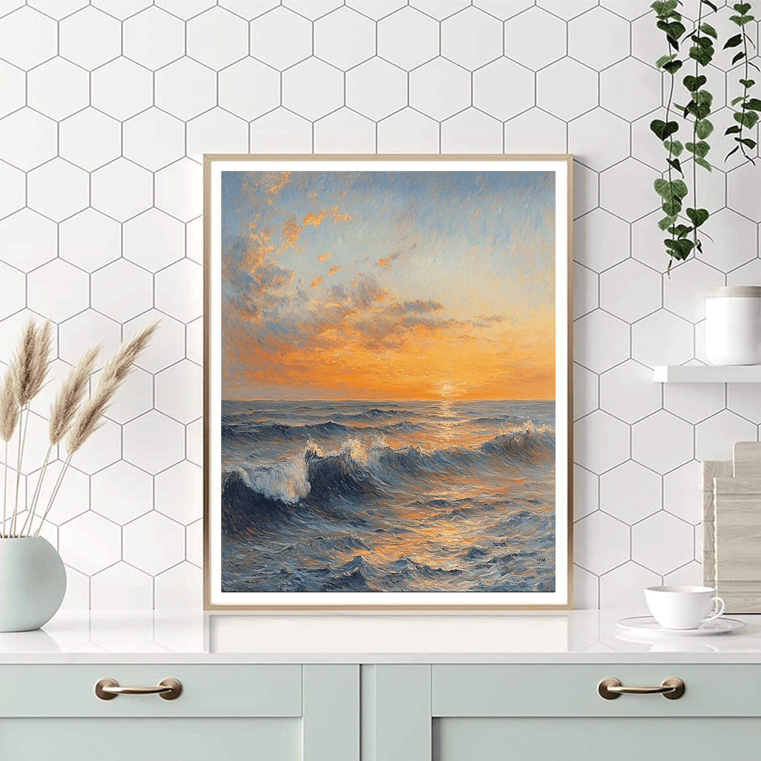 J.M.W. Turner Inspired Twilight Over The Sea  Paint By Numbers Kits