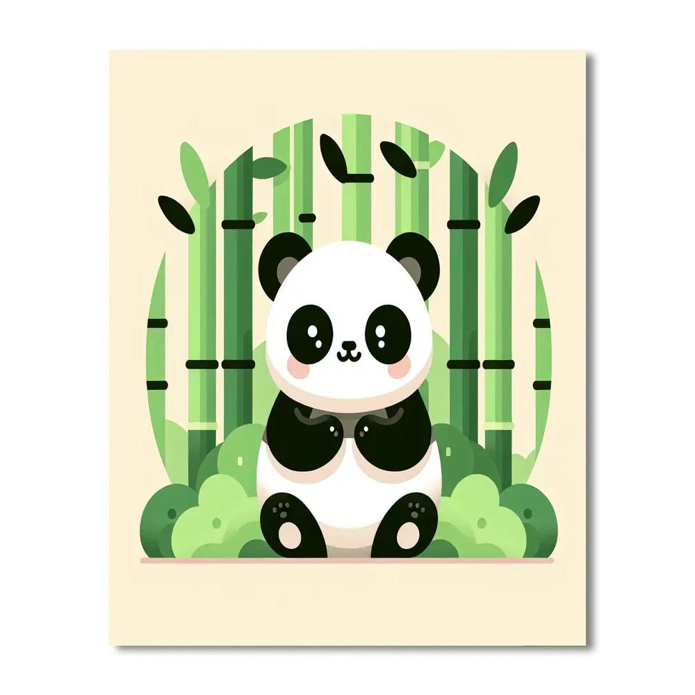 Panda Bamboo Paradise Numbered Painting Kits