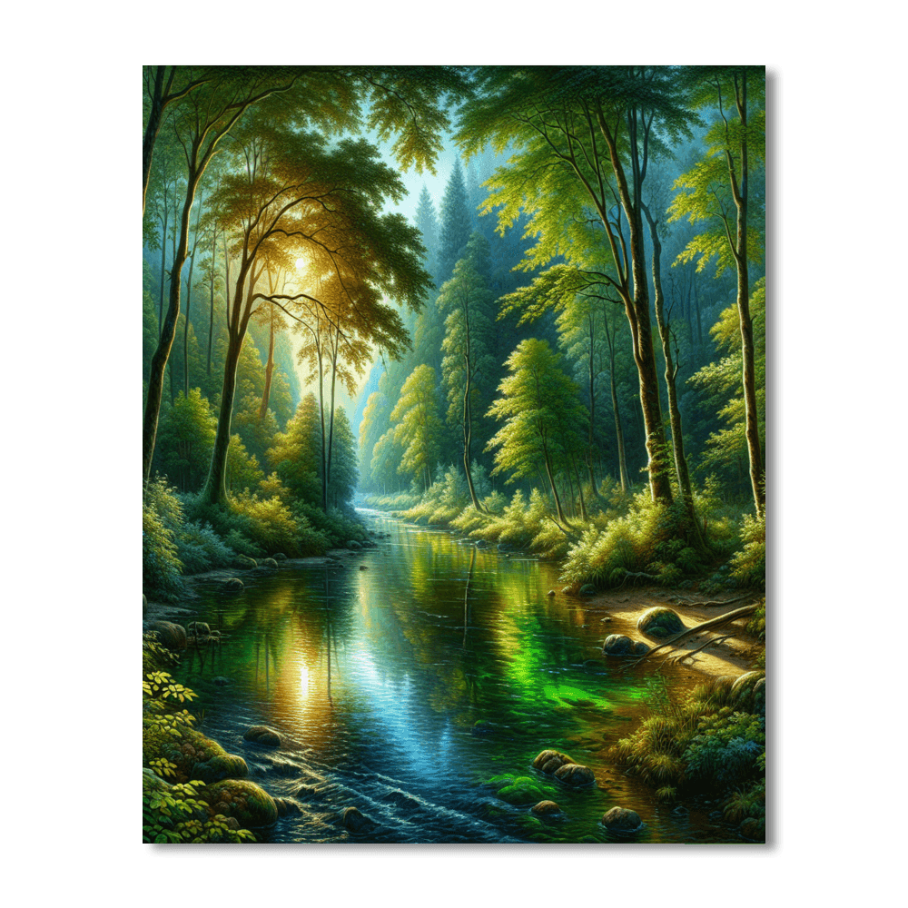 Serene River Journey Paint By Number