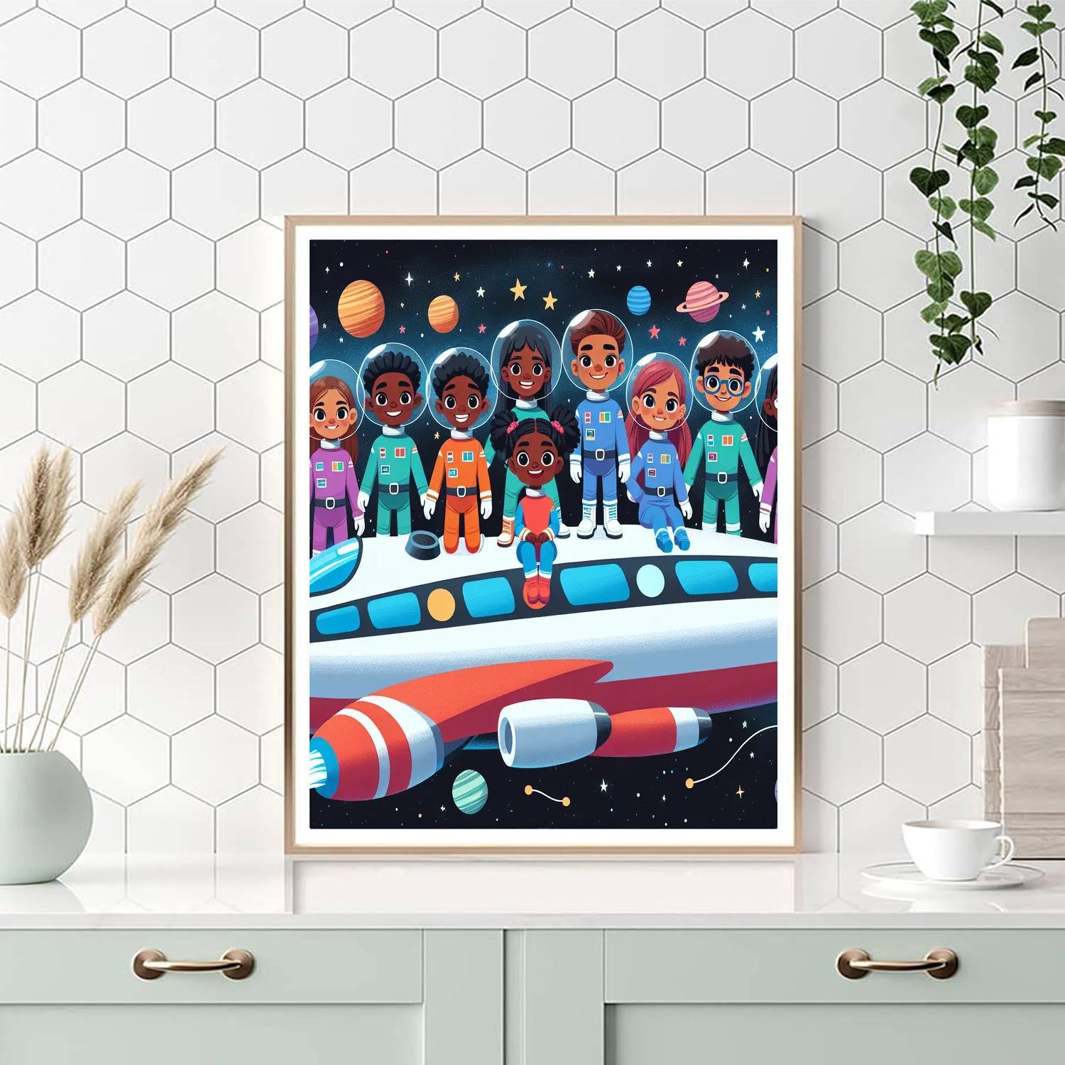 Space Ranger Quest Paint By Numbers Art