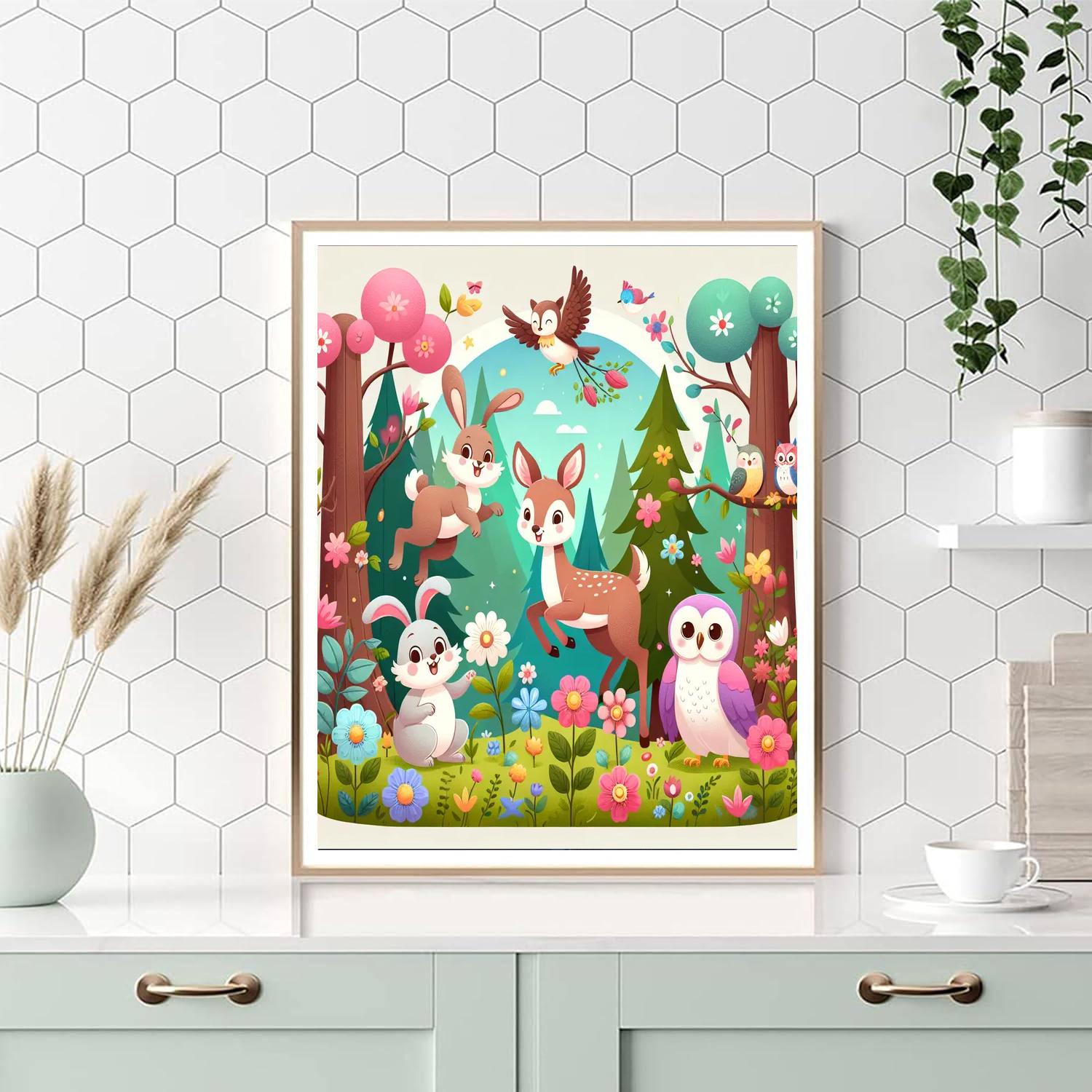 Charming Fantasy Forest Paint By Numbers Art