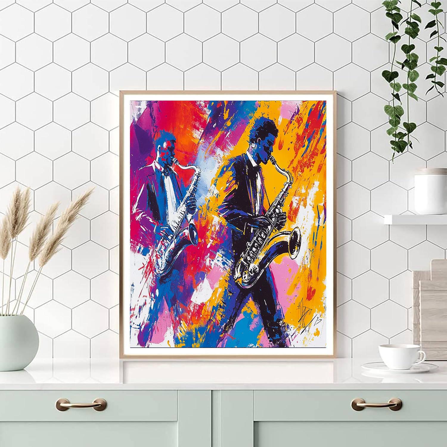 Jean-Michel Basquiat Inspired Jazz Vibrations  Paint By Numbers Kits