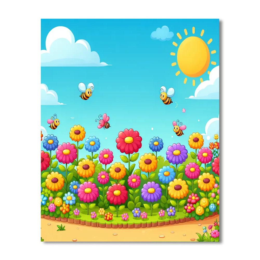 Magical Rainbow Garden DIY Paint By Numbers