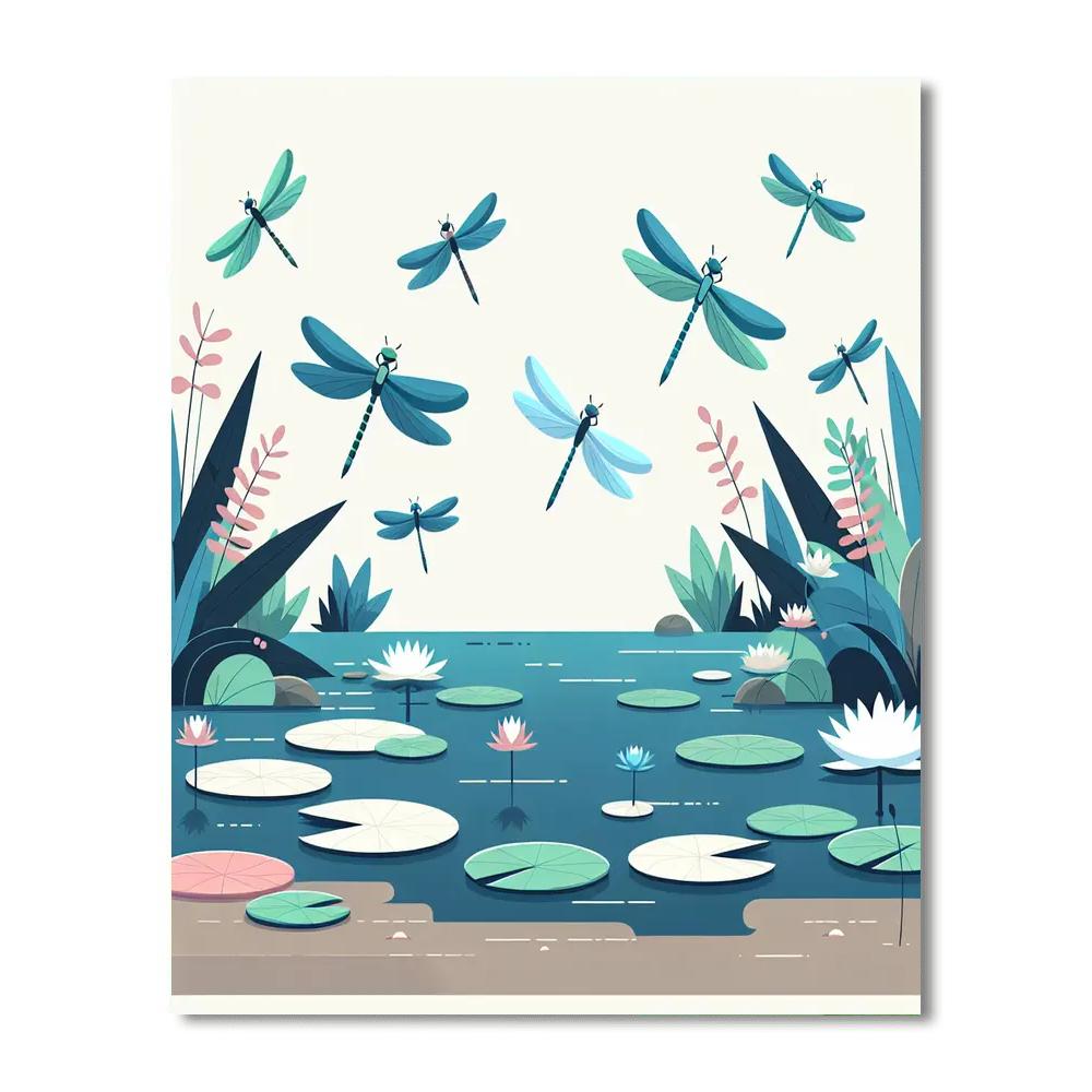 Daring Dragonfly Adventure Painting Number Kit