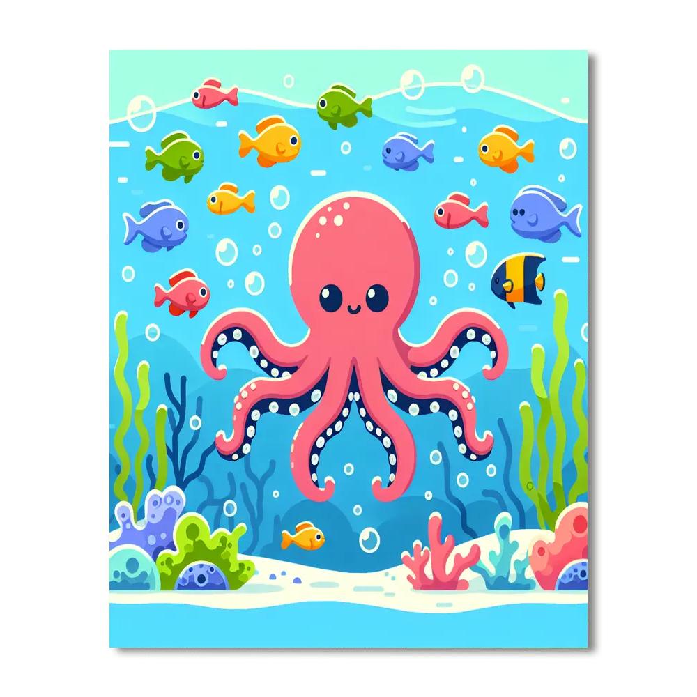 Oceanic Octopus Odyssey Painting Number Kit