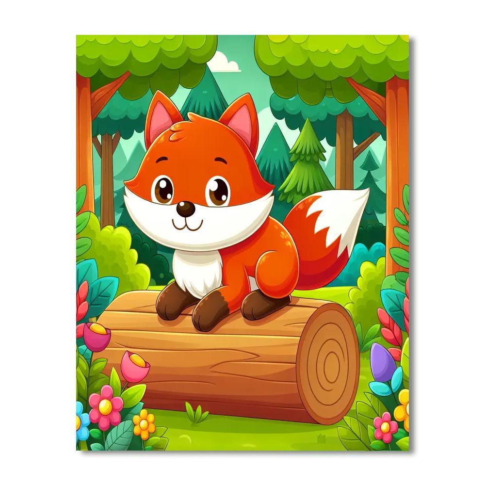 Colorful Woodland Creatures Painting Number Kit
