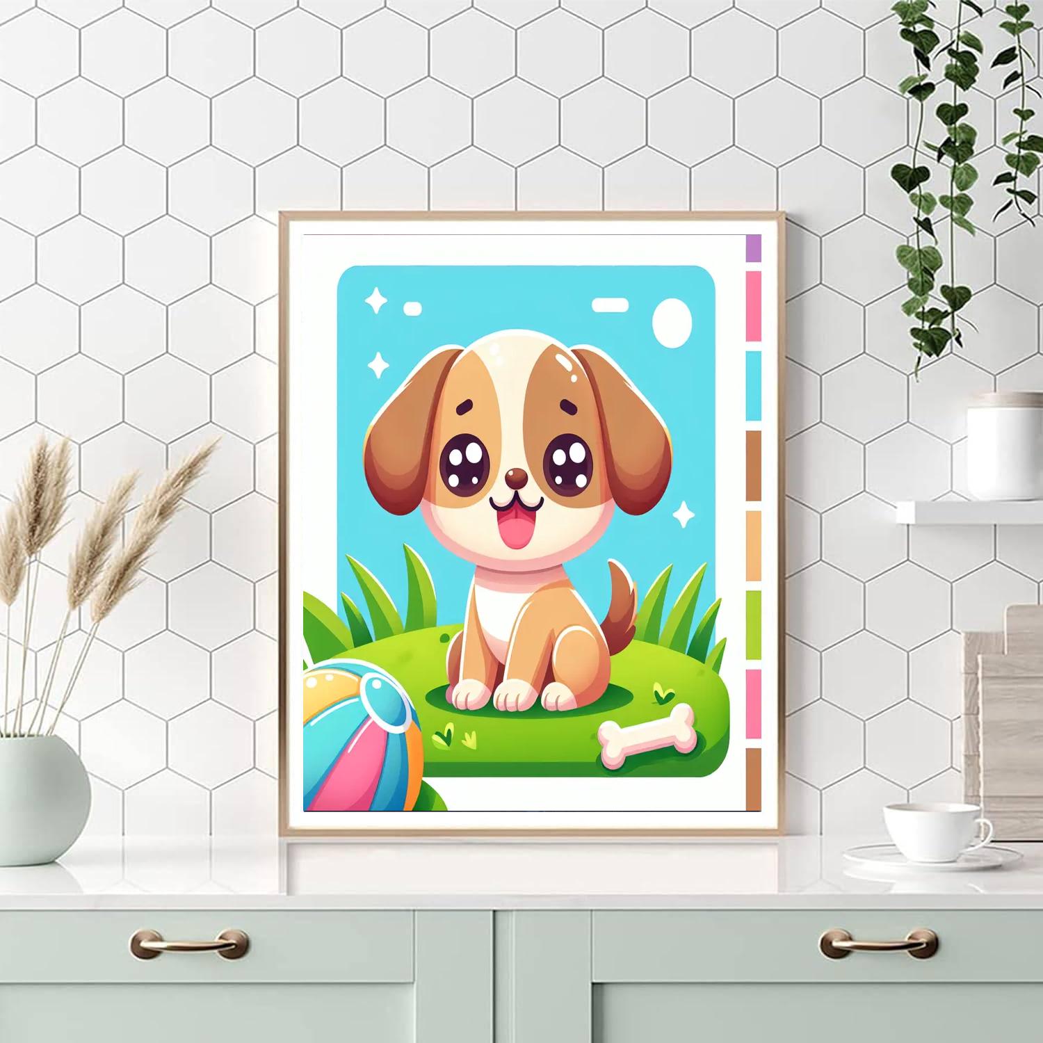 Playful Puppy Pal Number Painting