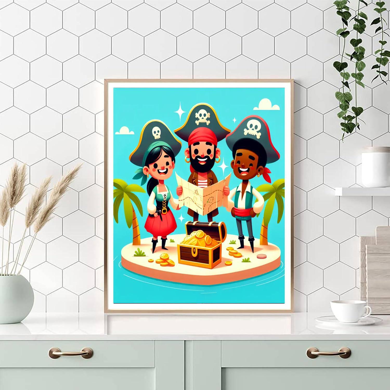 Pirate's Treasure Quest Paint By Number