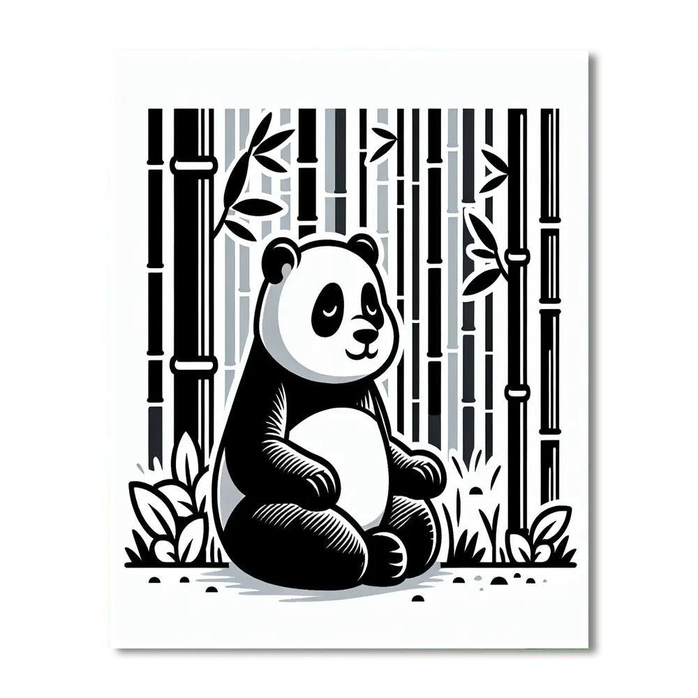 Pensive Panda Numbered Painting Kits