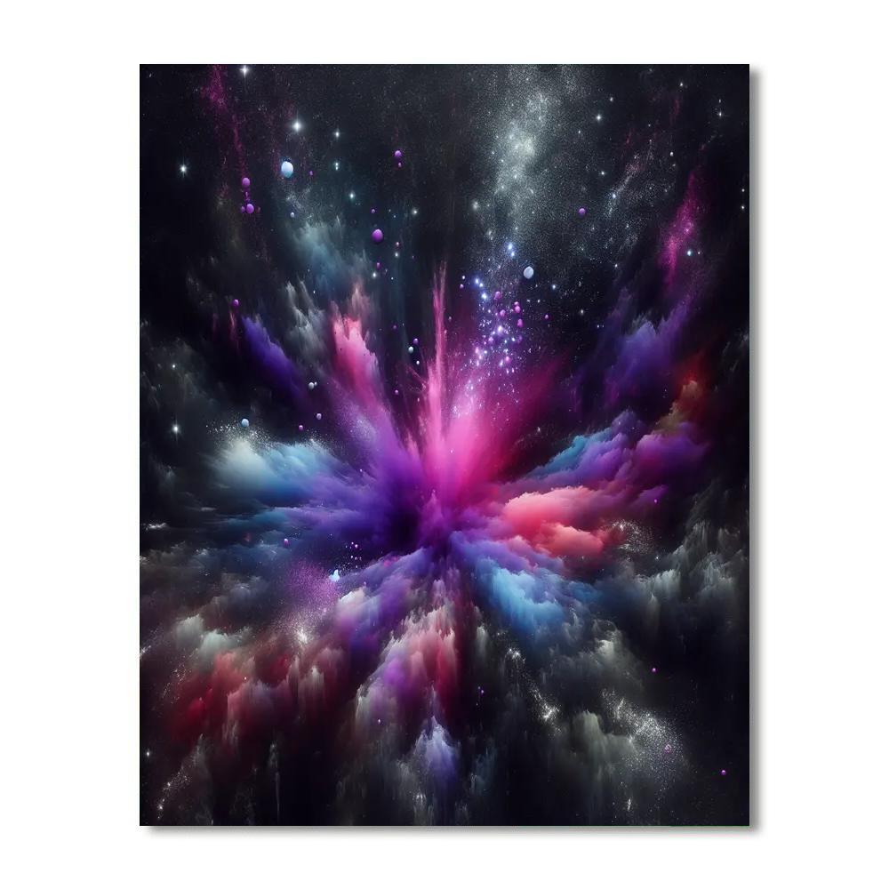 Cosmic Celestial Burst Paint By Number