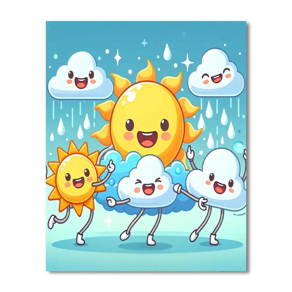 Dancing Weather Friends Number Painting