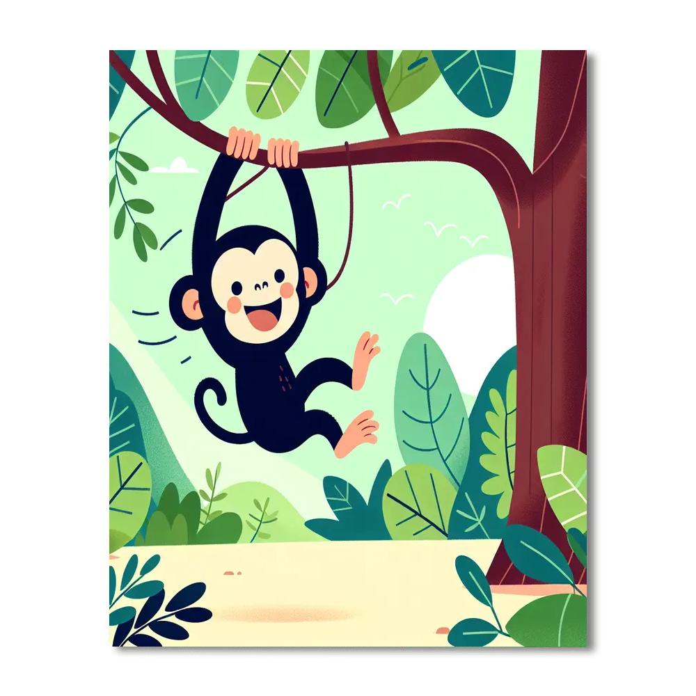 Cheerful Chimpanzees Numbered Painting Kits