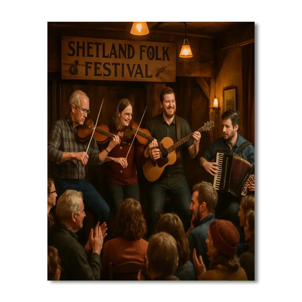 Shetland Folk Festival - Scotland Numbered Painting Kits