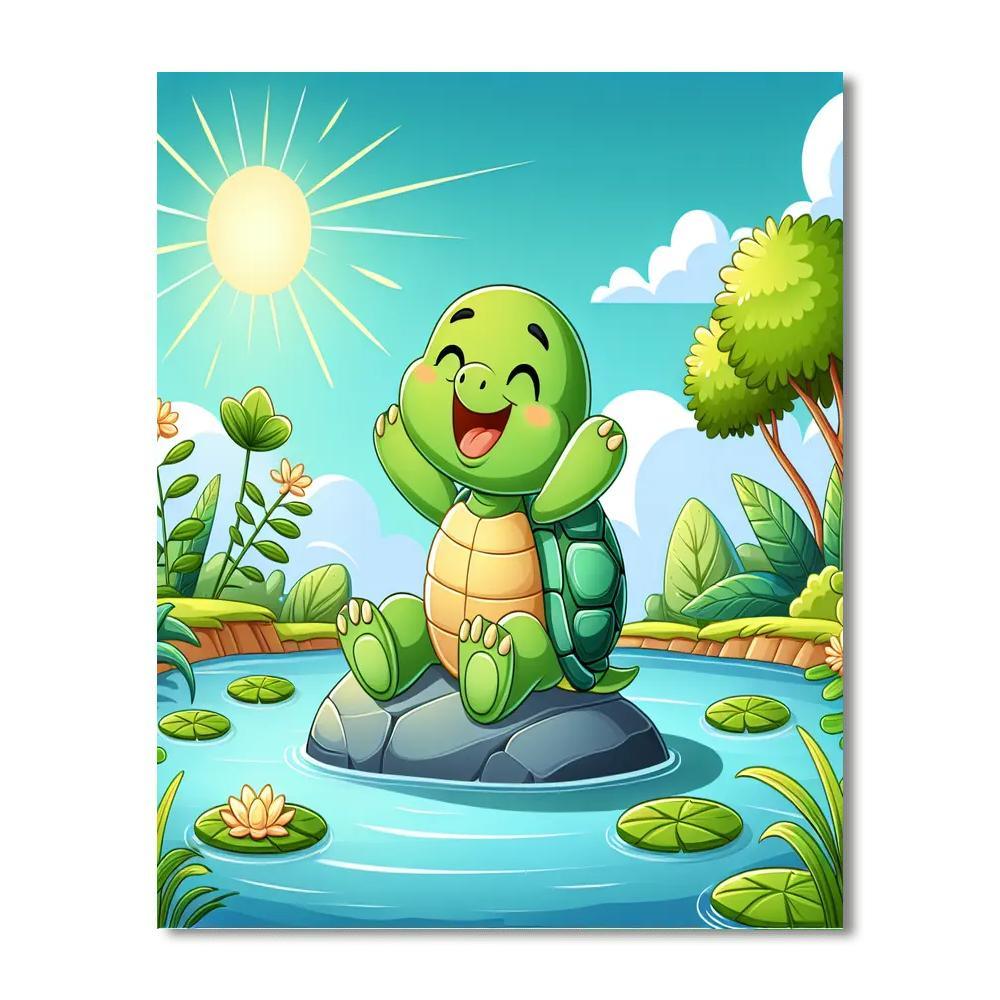 Sunny Day Turtle Paint By Numbers Kits