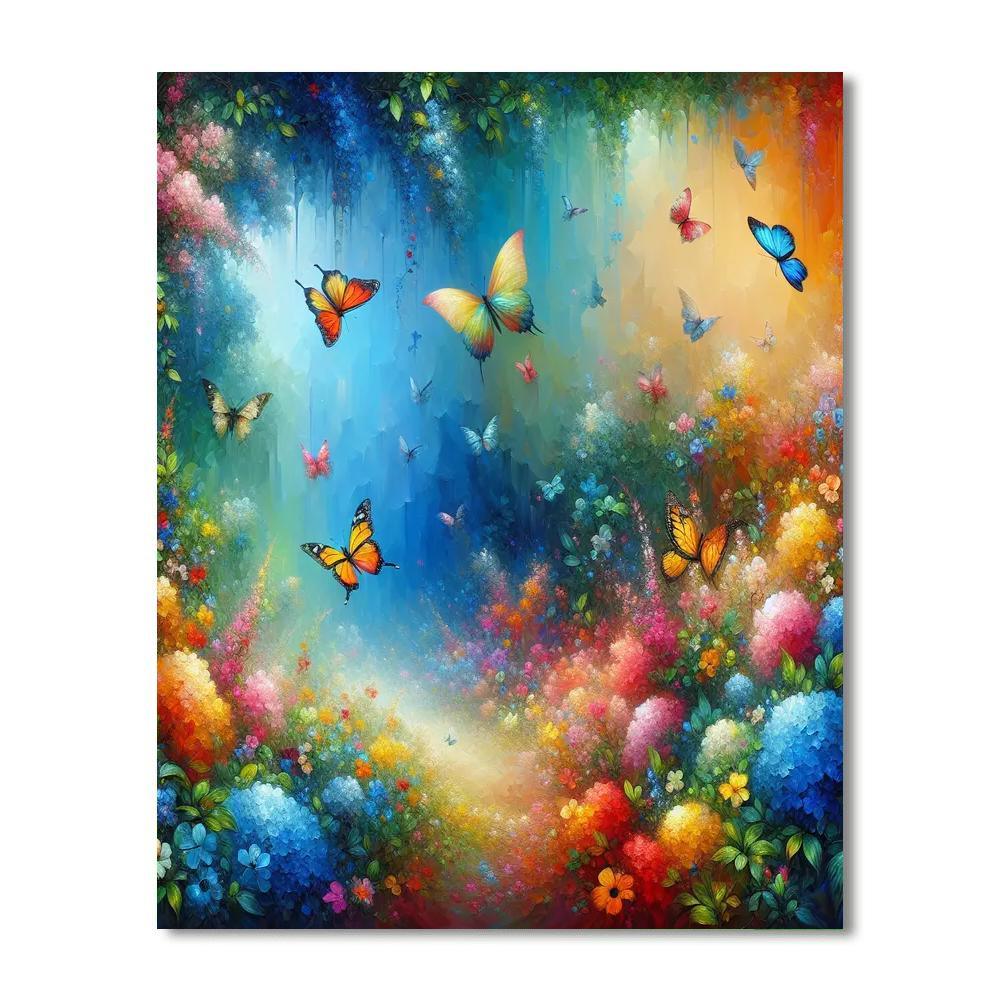 Glorious Butterfly Garden Paint By Color