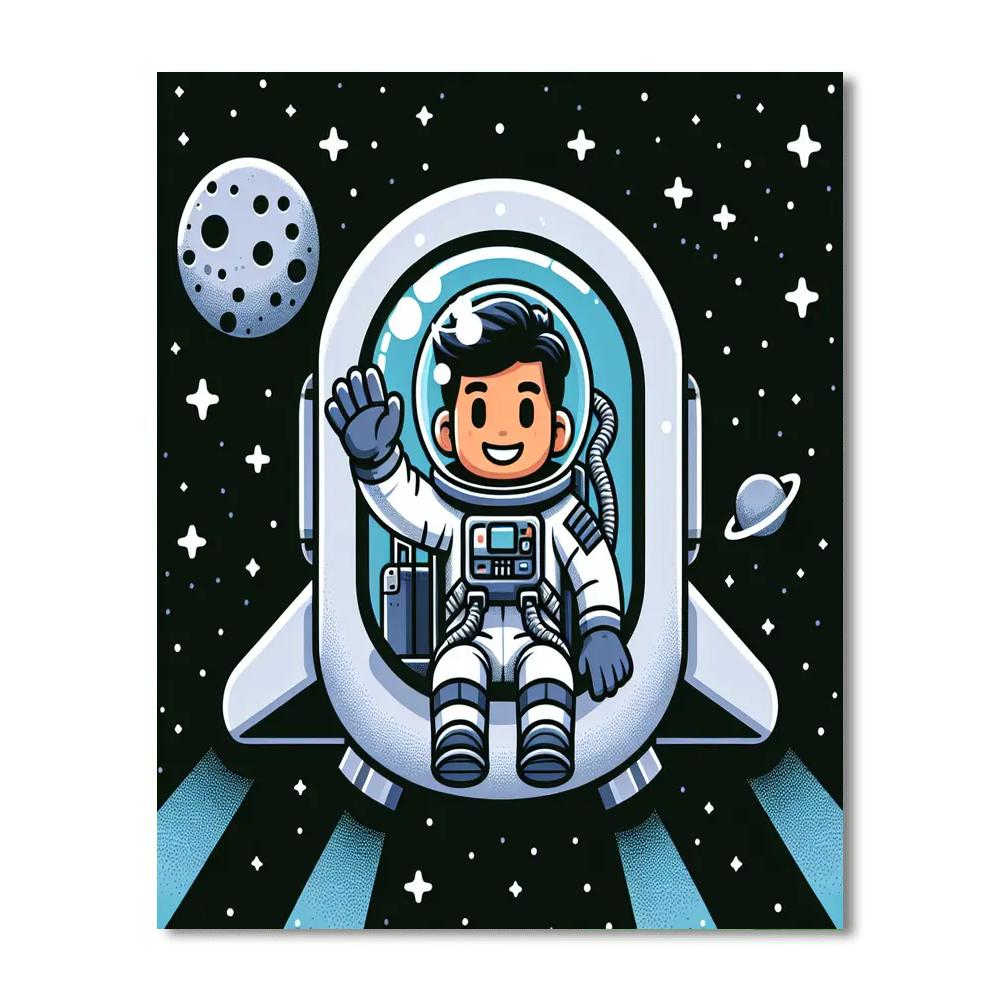 Astronauts In The Milky Way Paint By Number