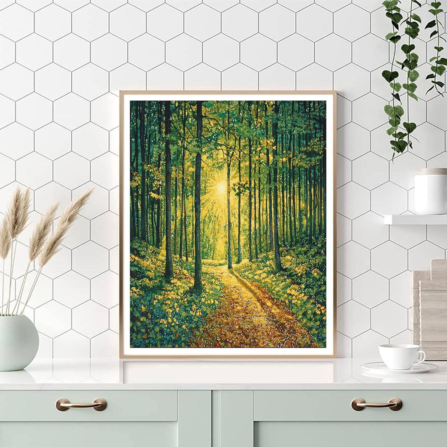 Georges Seurat Inspired Serenade Of The Sunlit Forest  Painting Number Kit