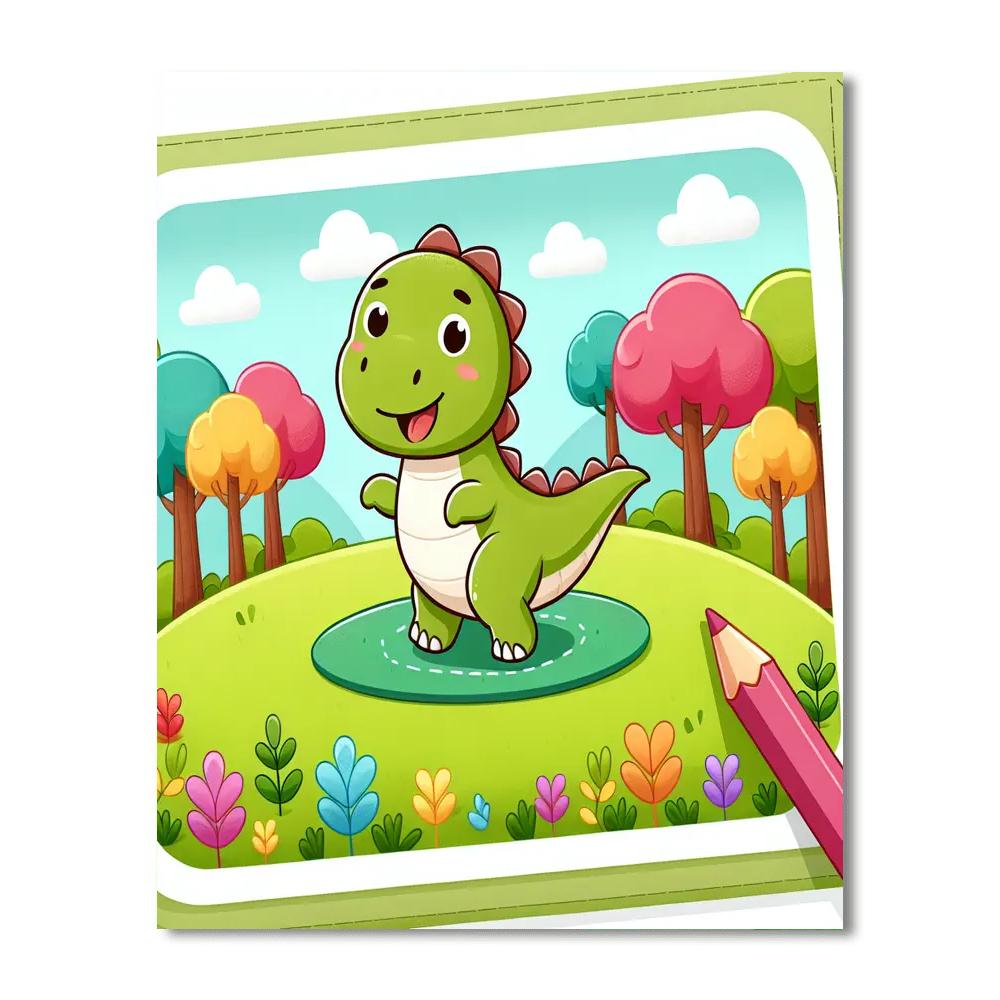 Wandering Dinosaur Paint By Color