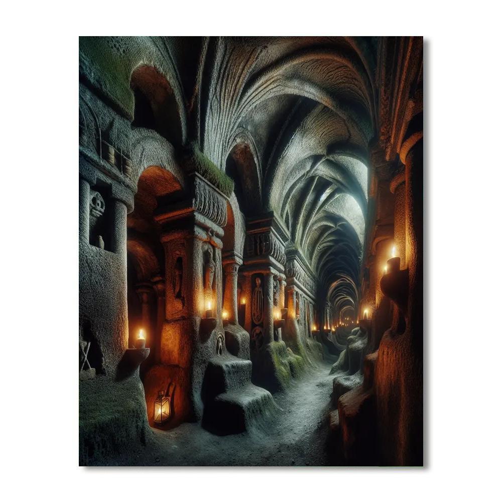 Gothic Catacombs Mystery Painting By Numbers Kit